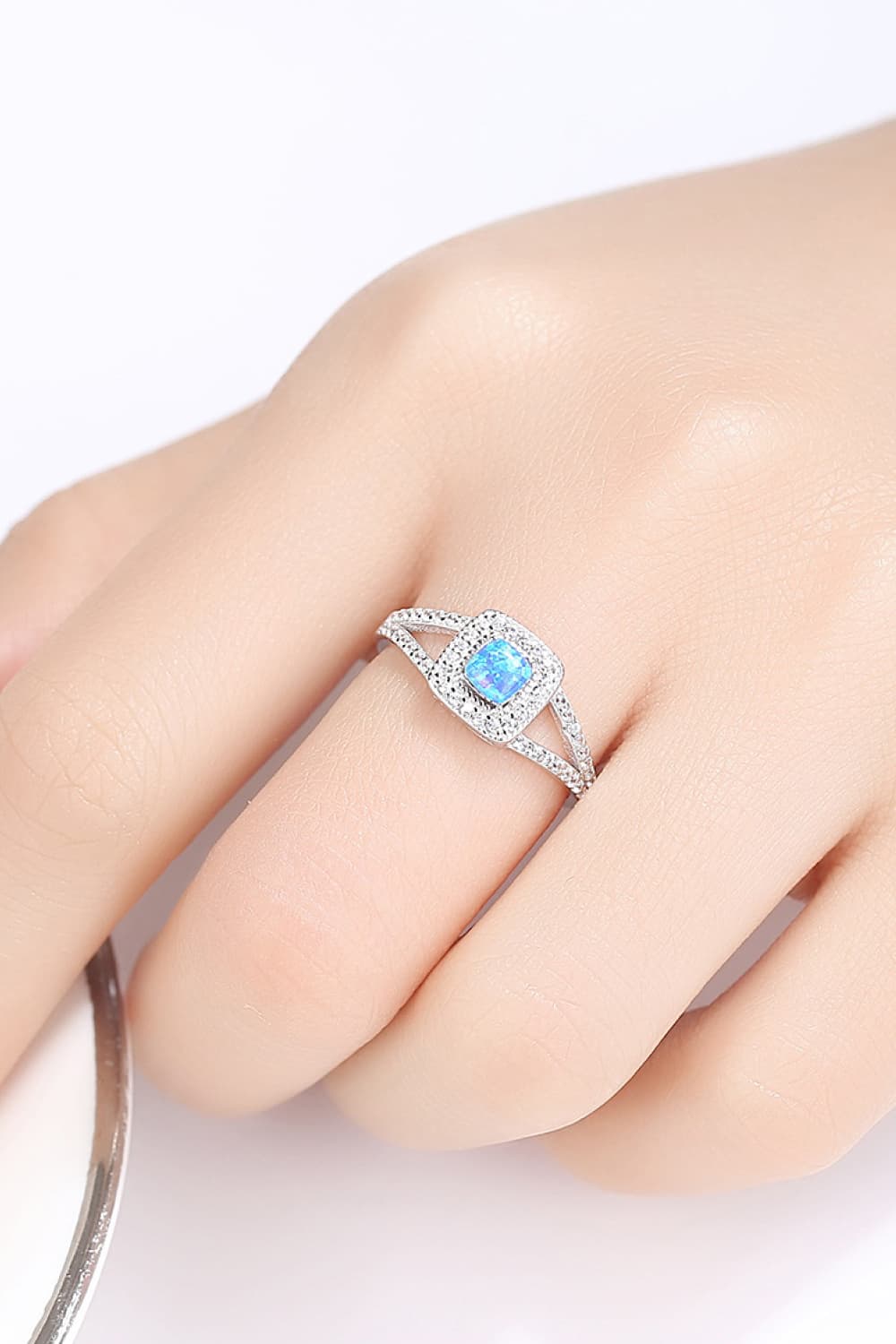Divided Elegance Opal Sterling Ring - ZISK Shop  