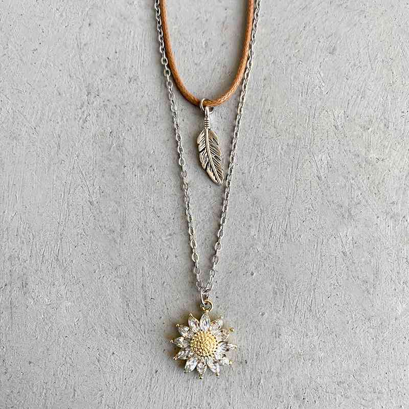 Sunflower Pendant Necklace Set - ZISK Shop  