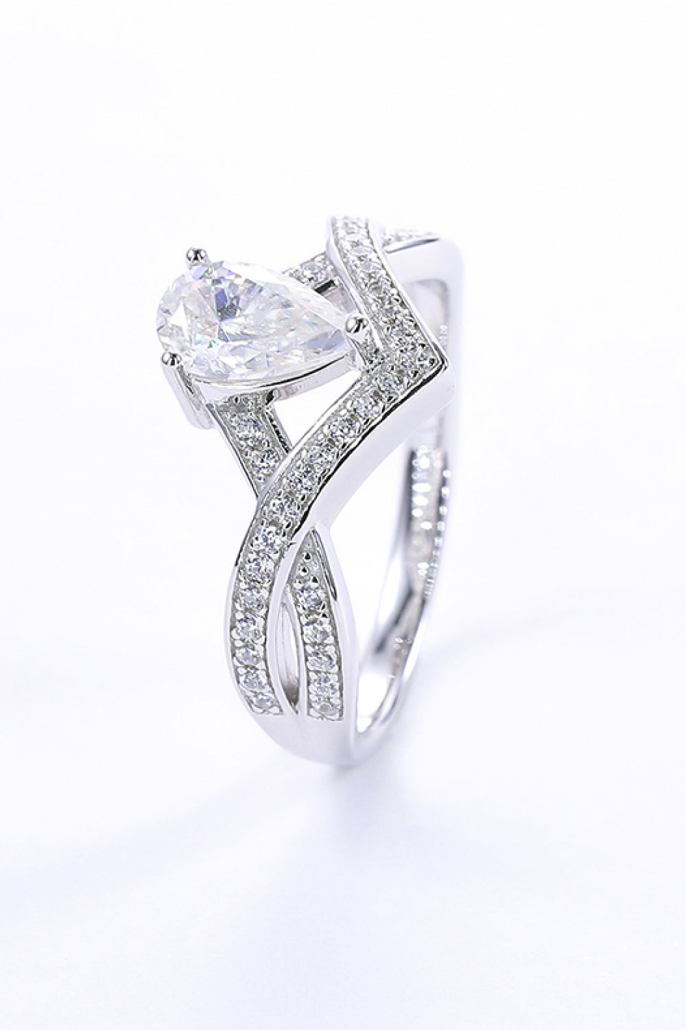 1 Carat Moissanite Dewdrop Ring - ZISK Shop  