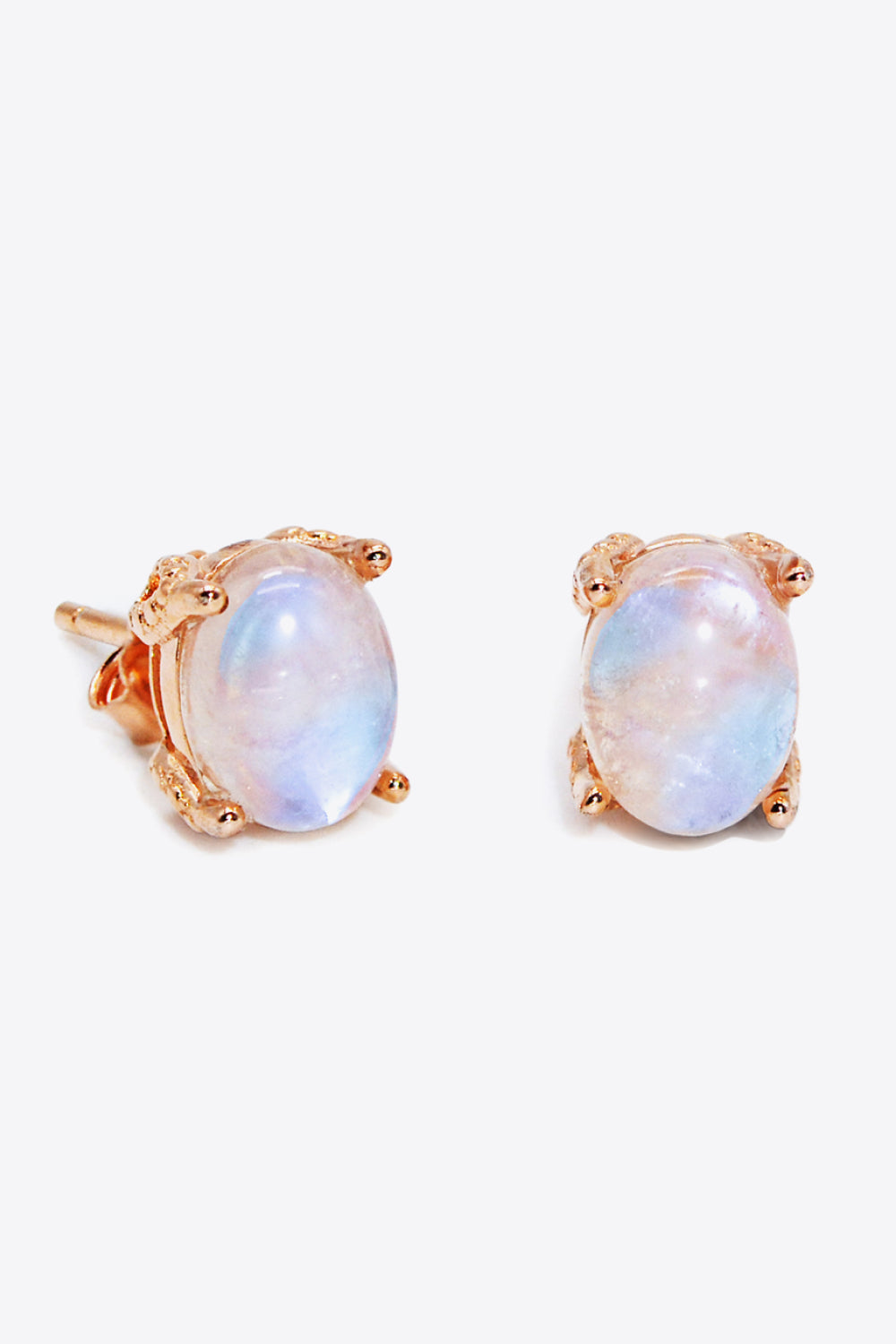 Traditional Moonstone Sterling Pronged Studs - ZISK Shop  