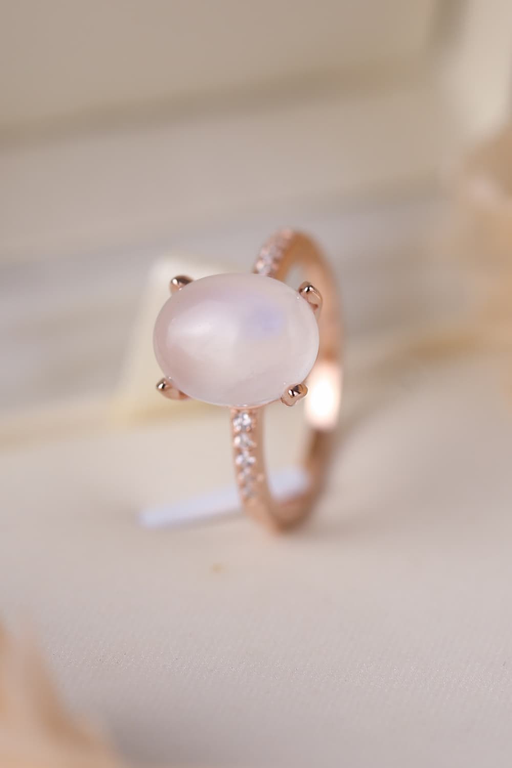 Moonstone Sterling Ring with Gem Accents - ZISK Shop  