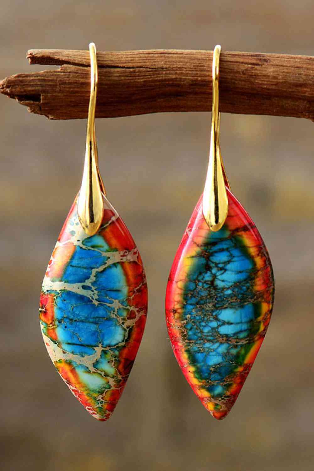 Handmade Natural Stone Dangle Earrings - ZISK Shop  