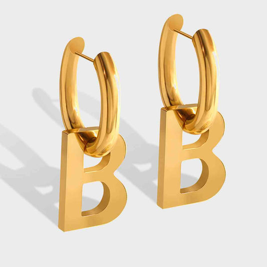 Letter B Titanium Steel Earrings - ZISK Shop  