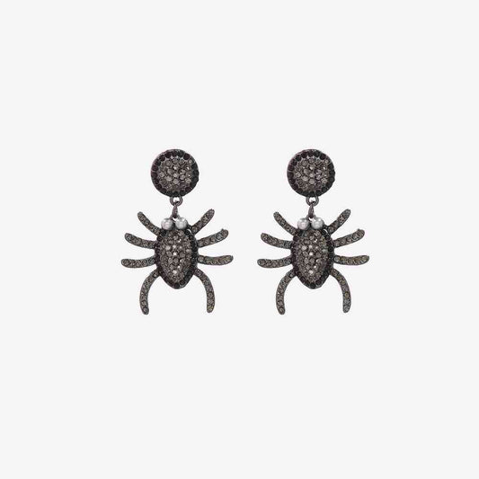 Spider Rhinestone Alloy Earrings - ZISK Shop  