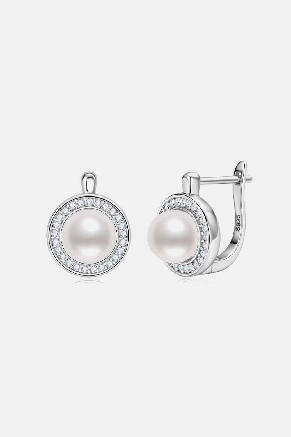 Elegant Pearl Essence Moissanite Sterling Earrings - ZISK Shop  