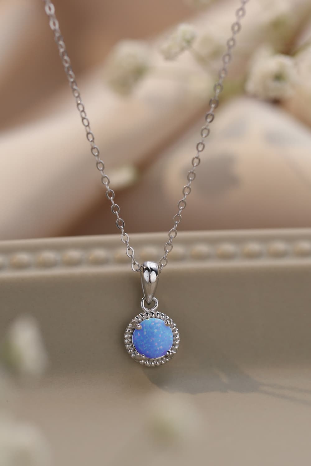 Sterling Chain with Opal Orb Pendant - ZISK Shop  