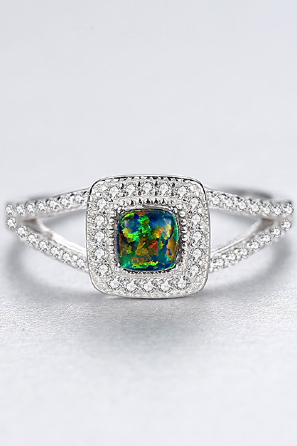 Divided Elegance Opal Sterling Ring - ZISK Shop  
