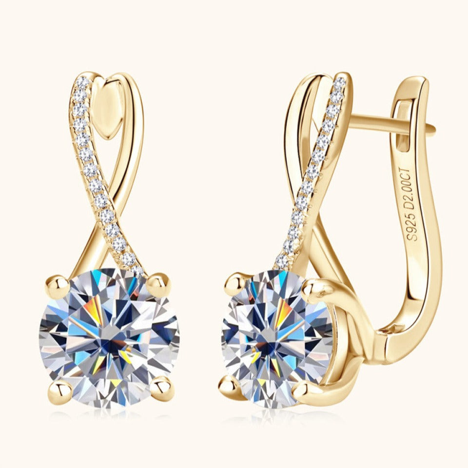 4 Carat Moissanite Sterling Elegance Earrings - ZISK Shop  