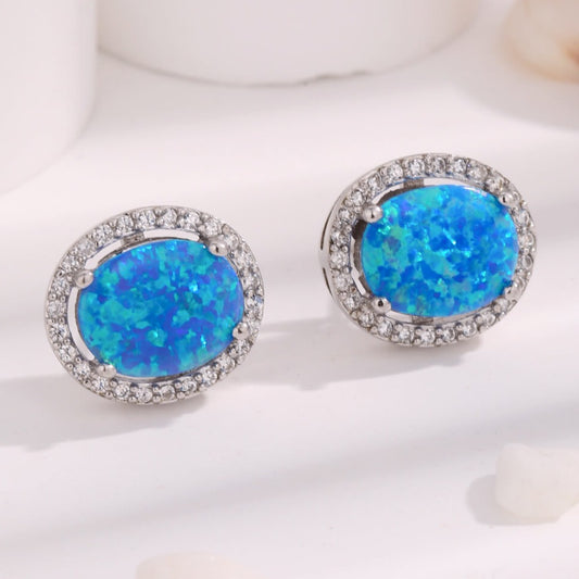 Circular Opal Gleam Earrings - ZISK Shop  