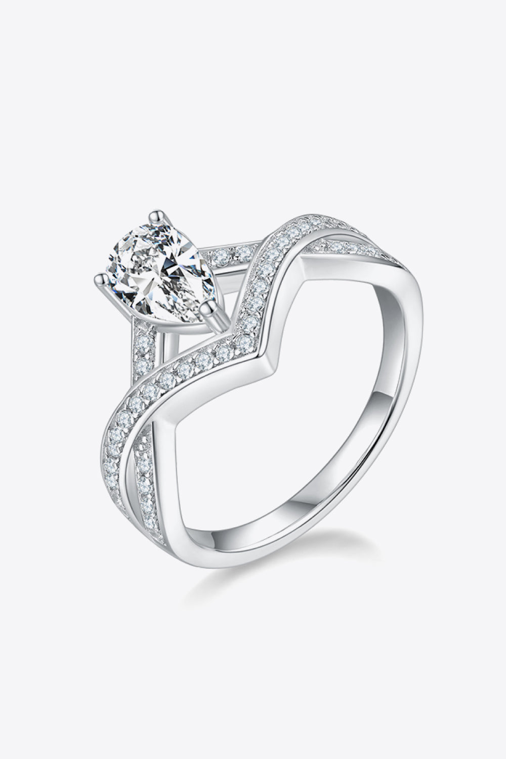 1 Carat Moissanite Dewdrop Ring - ZISK Shop  