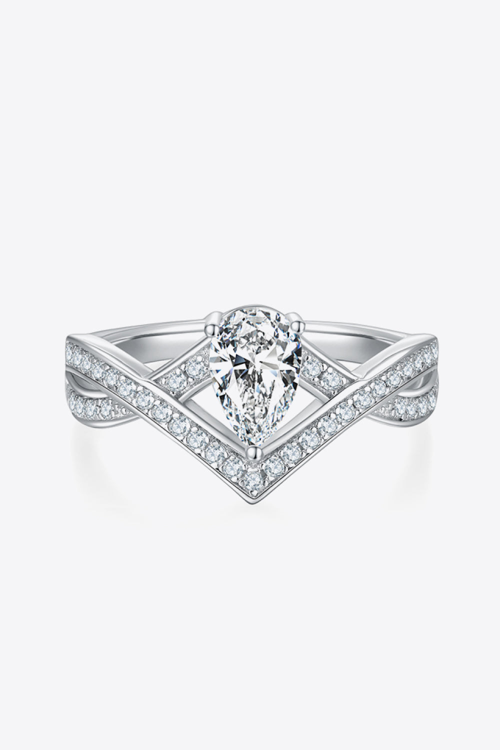 1 Carat Moissanite Dewdrop Ring - ZISK Shop  