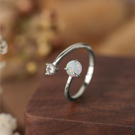 Opal Elegance Sterling Dual Path Ring - ZISK Shop  