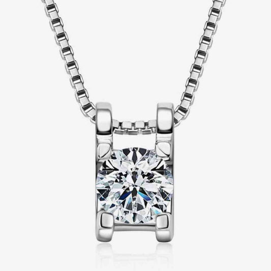 Moissanite Sterling Silver Necklace - ZISK Shop  