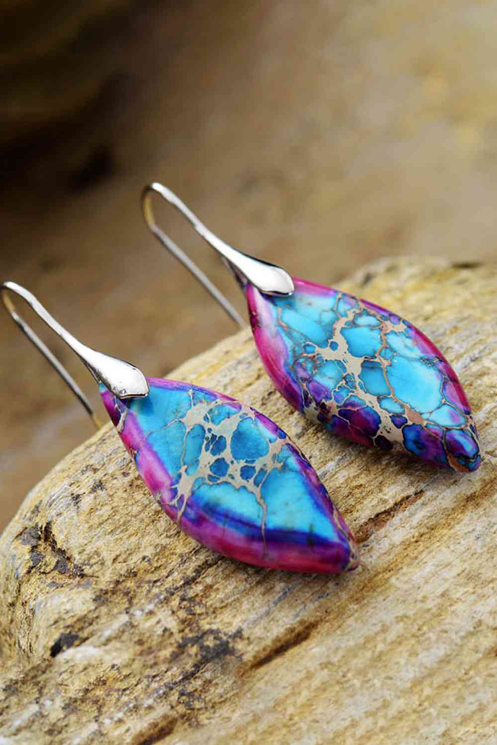 Handmade Natural Stone Dangle Earrings - ZISK Shop  