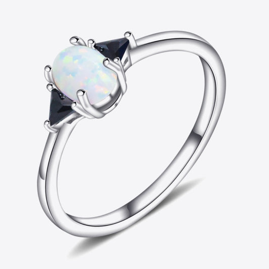 Sterling Dual-Tone Opal Ring - ZISK Shop  